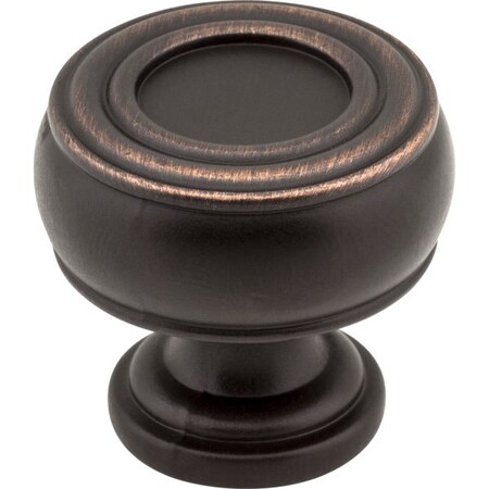 Jeffrey Alexander 1-3/16" Diameter Brushed Oil Rubbed Bronze Barrel Bremen 2 Cabinet Knob 127DBAC